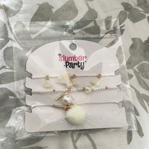 NWT slumber party 3 piece girls bracelets